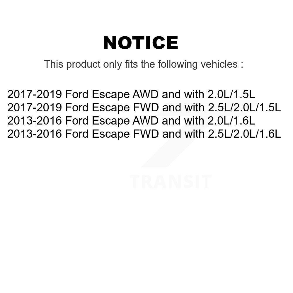 Front Left CV Axle Drive Shaft Complete Assembly And Wheel Bearing Kit For Ford Escape KN7-100190