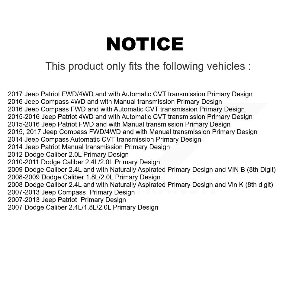 Front Left CV Axle Drive Shaft And Bearing Kit For Jeep Patriot Compass Dodge Caliber KN7-100203