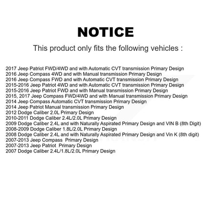 Front Left CV Axle Drive Shaft And Bearing Kit For Jeep Patriot Compass Dodge Caliber KN7-100203