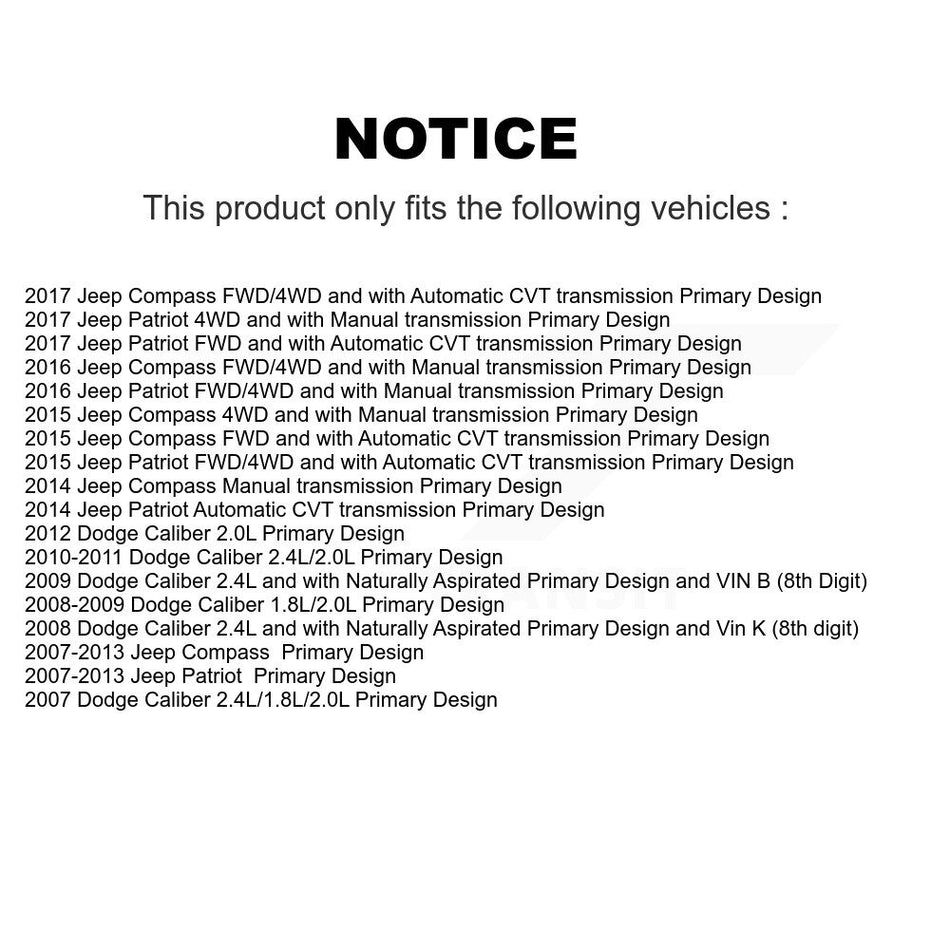Front Left CV Axle Drive Shaft And Bearing Kit For Jeep Patriot Compass Dodge Caliber KN7-100203