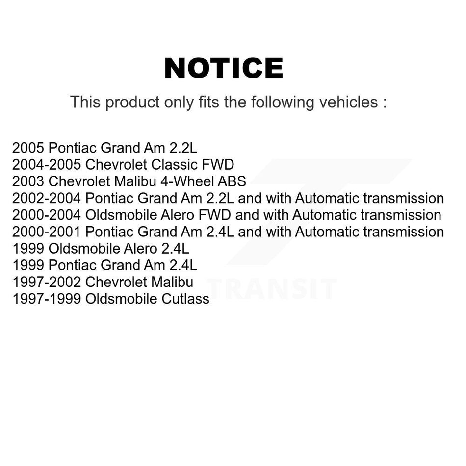 Front Right CV Axle Shaft & Bearing Kit For Pontiac Grand Am Chevrolet Malibu Oldsmobile KN7-100232