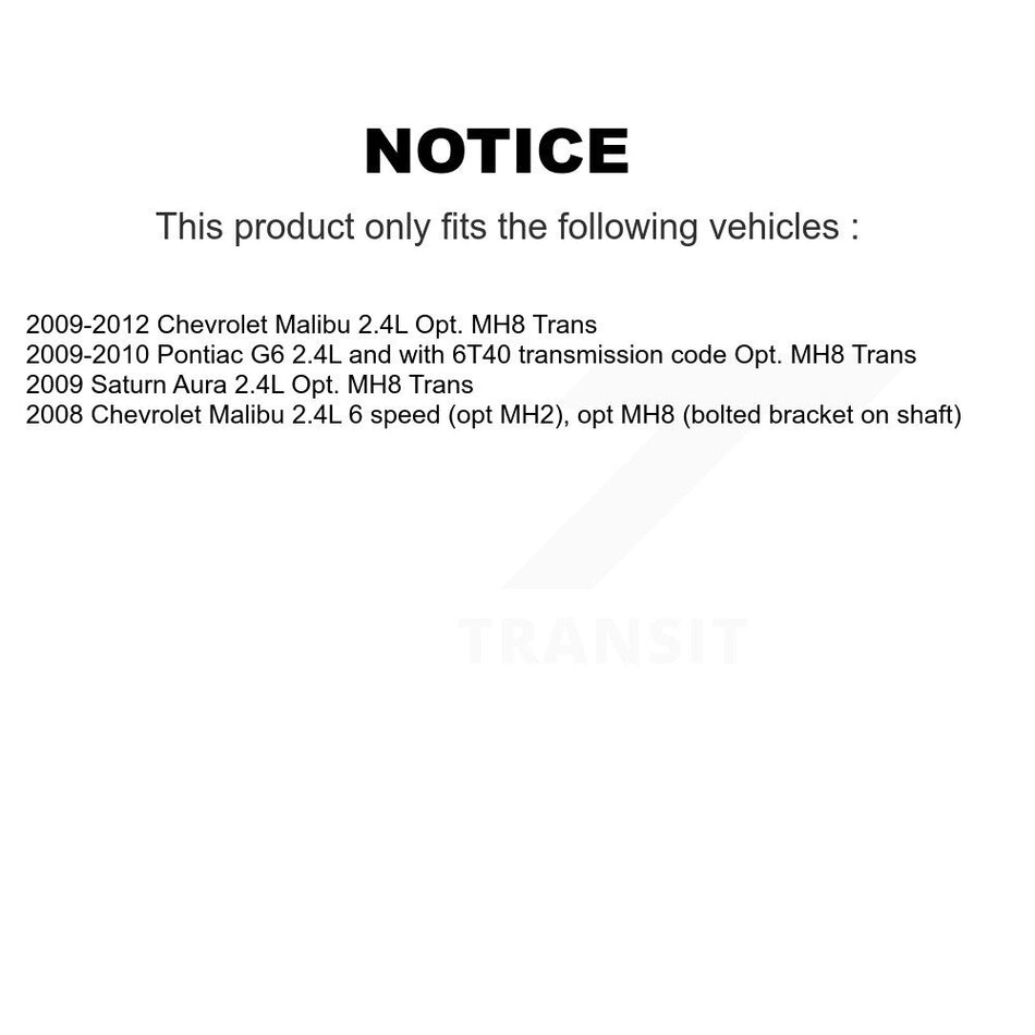 Front Right CV Axle Shaft And Hub Bearing Kit For Chevrolet Malibu Pontiac G6 Saturn Aura KN7-100235