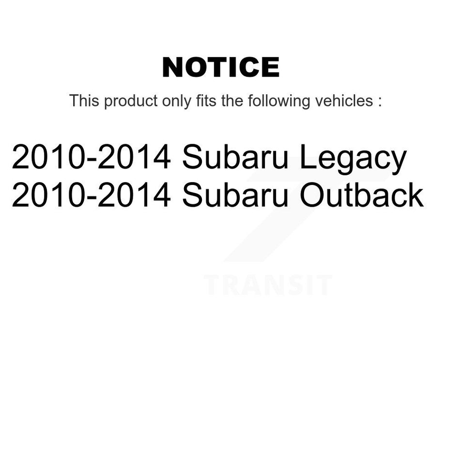 Front Right CV Axle Drive Shaft And Hub Bearing Kit For 2010-2014 Subaru Outback Legacy KN7-100238