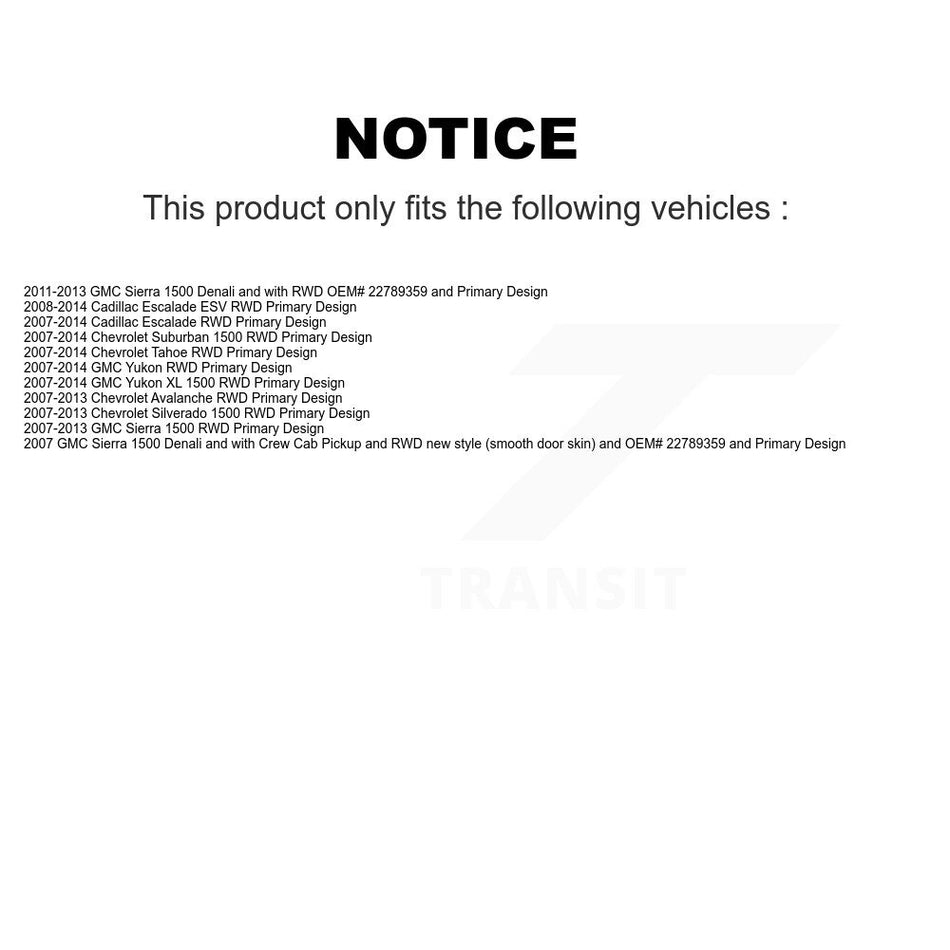 Front Right CV Axle Shaft & Bearing Kit For Chevrolet GMC Sierra 1500 Silverado Avalanche KN7-100280