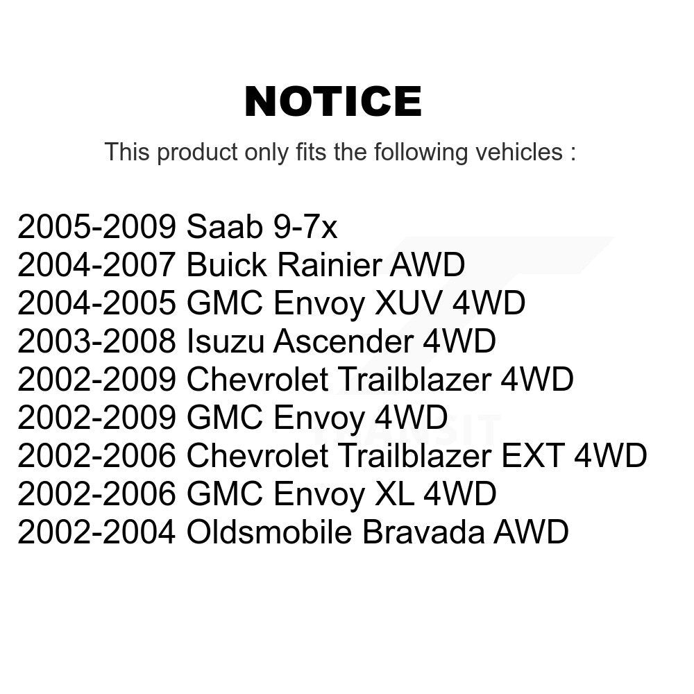 Front Right CV Axle Shaft & Bearing Kit For Chevrolet GMC Trailblazer Envoy XL EXT Buick KN7-100298