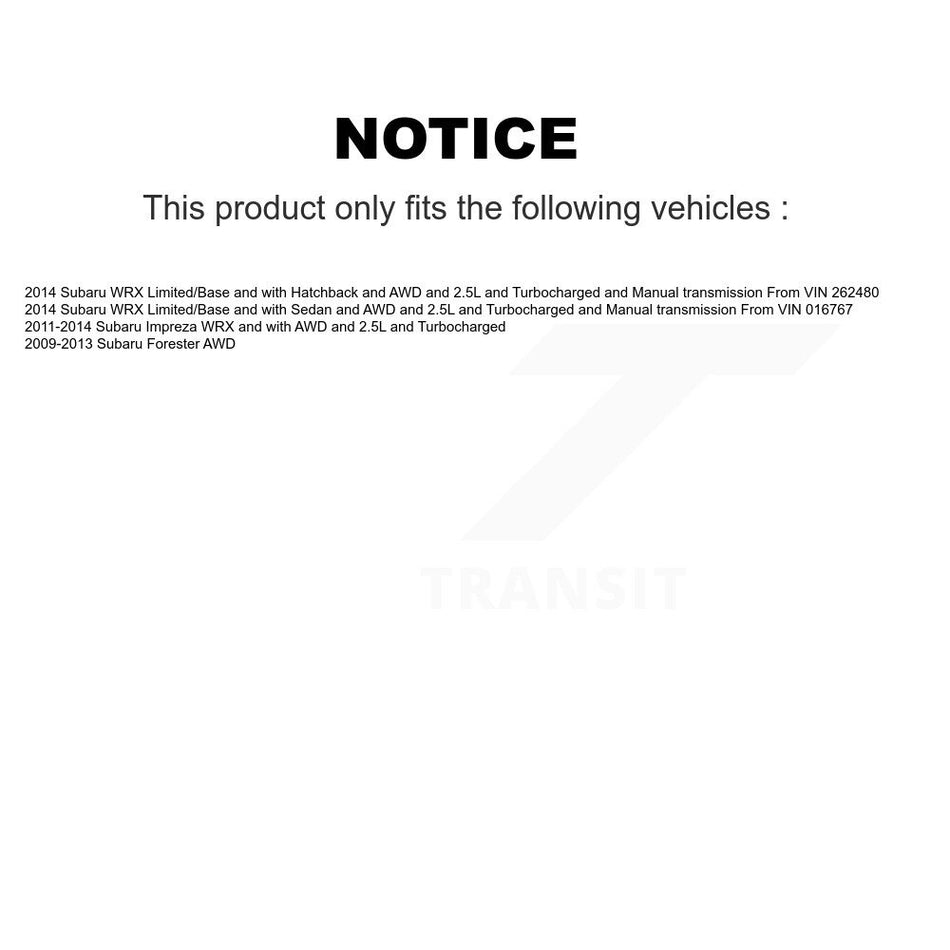 Front Right CV Axle Drive Shaft And Wheel Hub Bearing Kit For Subaru Forester Impreza WRX KN7-100341