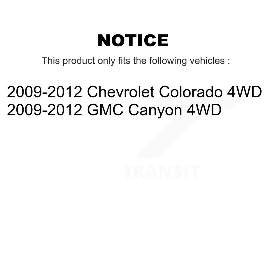 Front CV Axle Drive Shaft And Bearing Kit For 2009-2012 Chevrolet Colorado GMC Canyon 4WD KN7-100400