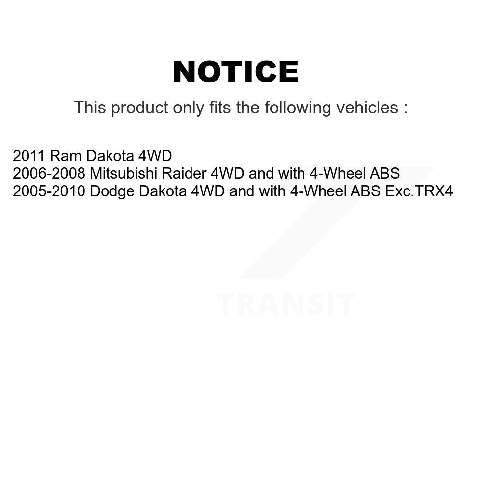 Front CV Axle Drive Shaft And Hub Bearing Kit For Dakota Dodge Ram Mitsubishi Raider KN7-100401