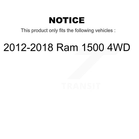 Front CV Axle Drive Shaft And Wheel Hub Bearing Assembly Kit For 2012-2018 Ram 1500 4WD KN7-100413