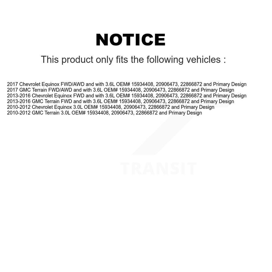 Front CV Axle Shaft And Hub Bearing Kit For Chevrolet Equinox GMC Terrain Primary Design KN7-100456