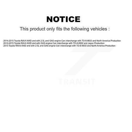 Front Rear CV Axle Drive Shaft And Wheel Hub Bearing Assembly Kit (8Pc) For Toyota RAV4 KN7-100498