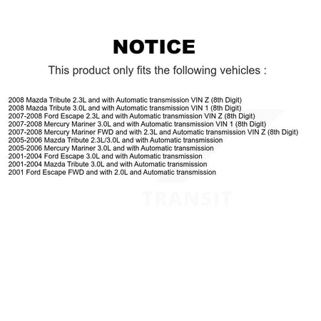 Front CV Axle Drive Shaft And Bearing Kit For Ford Escape Mazda Tribute Mercury Mariner KN7-100526