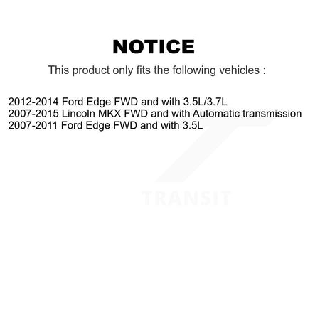 Front CV Axle Drive Shaft Complete Assembly And Bearing Kit For Ford Edge Lincoln MKX KN7-100545