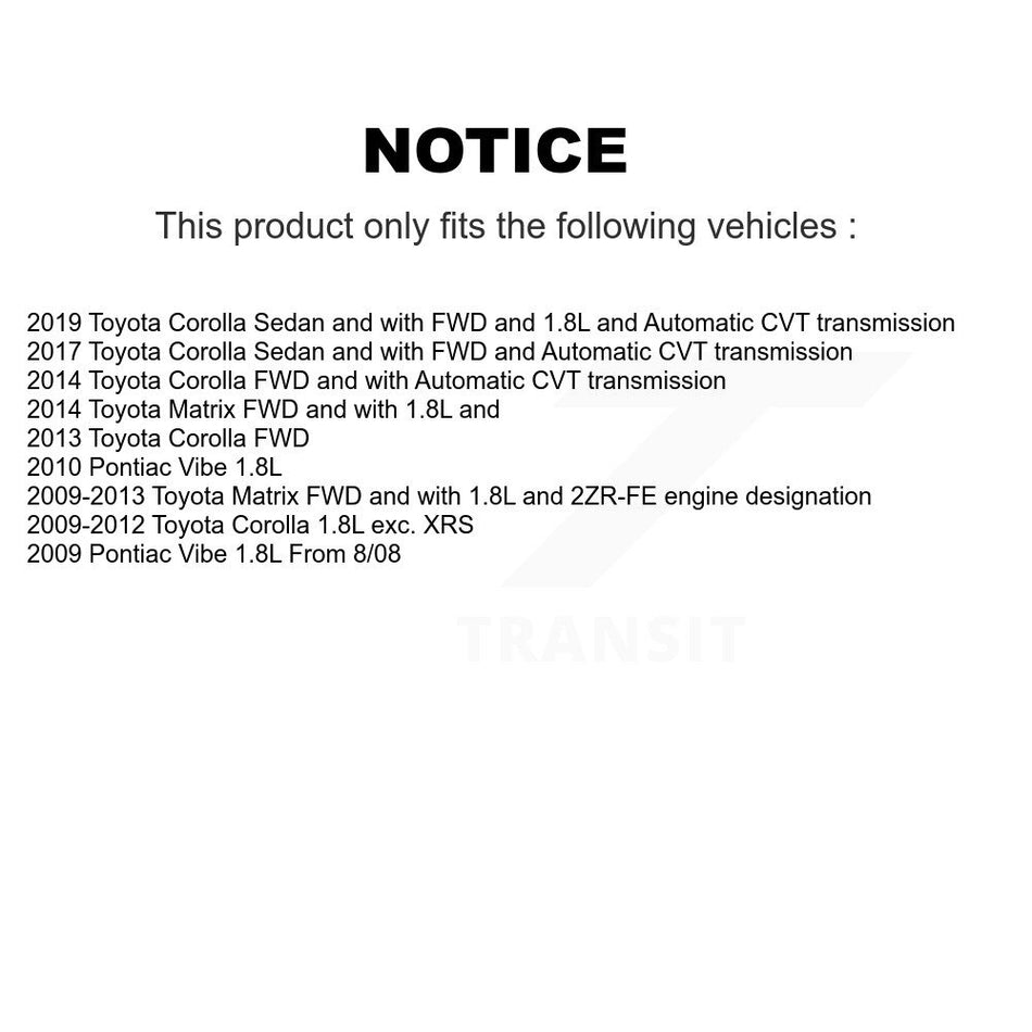 Front CV Axle Drive Shaft Assembly And Bearing Kit For Toyota Corolla Matrix Pontiac Vibe KN7-100547