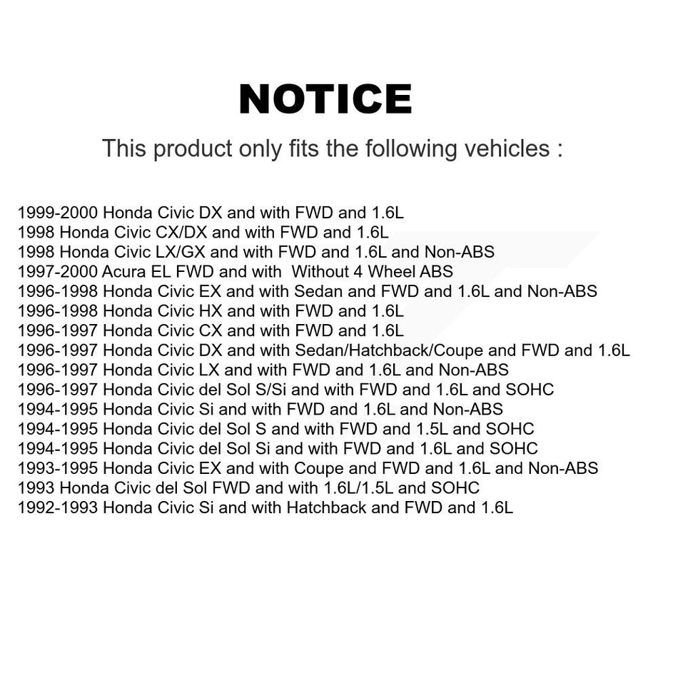 Front CV Axle Drive Shaft Complete Assembly And Bearing Kit For Honda Civic Acura EL KN7-100569