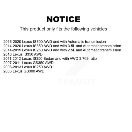 Front CV Axle Drive Shaft And Hub Bearing Kit For Lexus IS250 IS300 IS350 GS350 GS300 KN7-100593