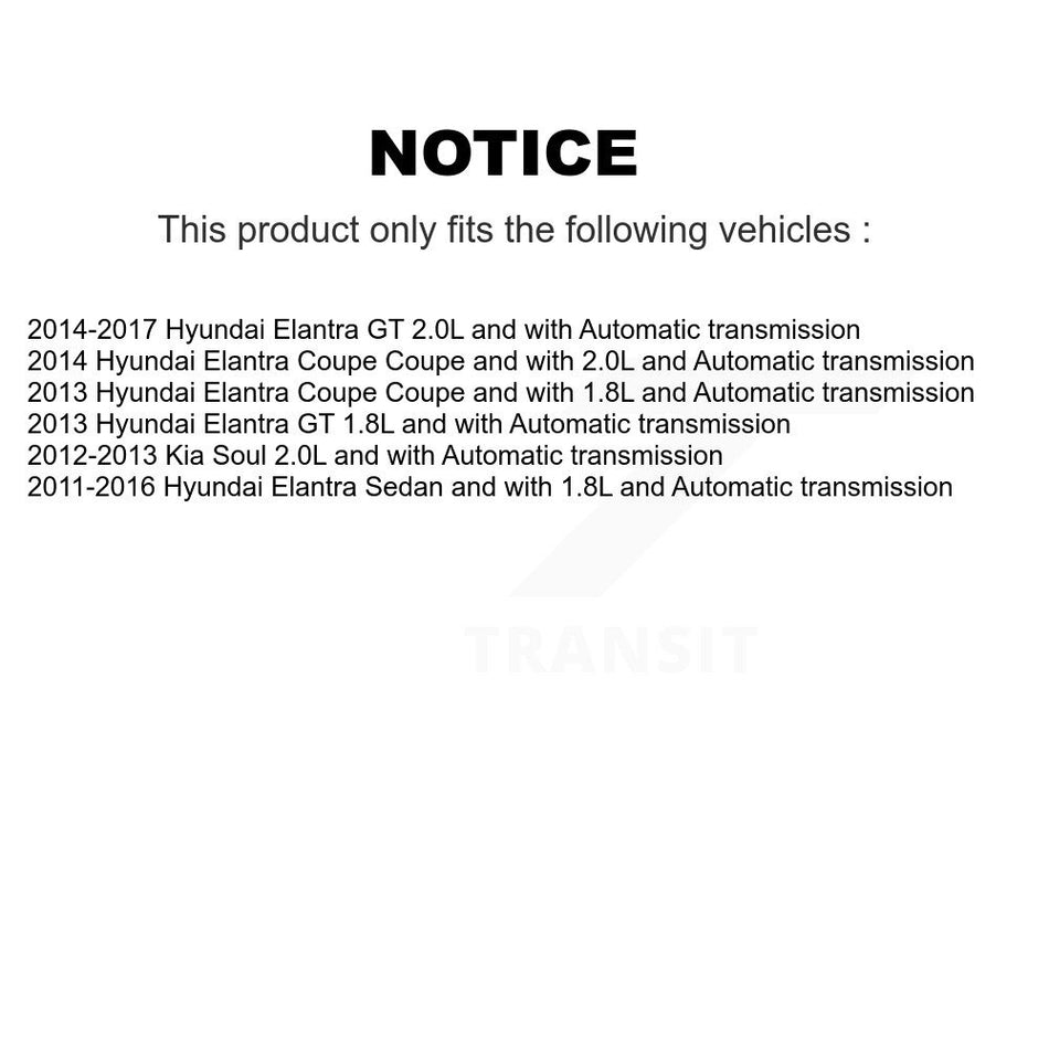 Front Right CV Axle Drive Shaft And Bearing Kit For Hyundai Elantra GT Kia Soul Coupe KN7-100621