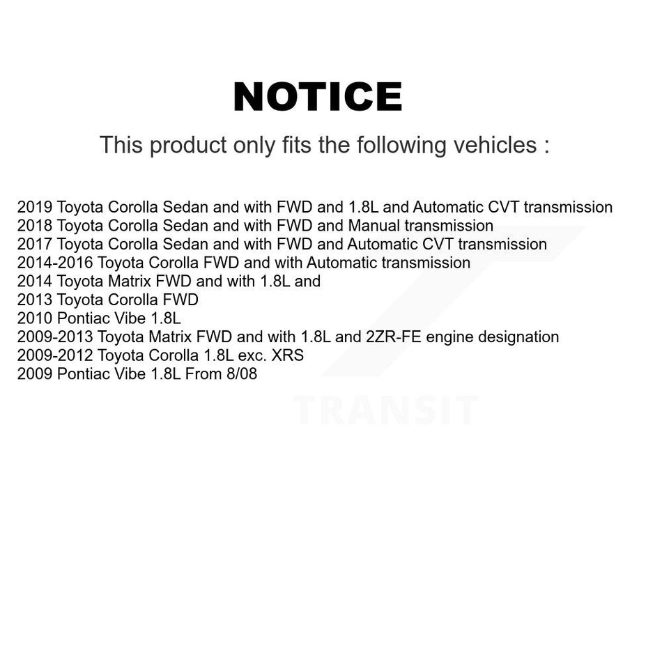 Front Right CV Axle Drive Shaft And Bearing Kit For Toyota Corolla Matrix Pontiac Vibe KN7-100628