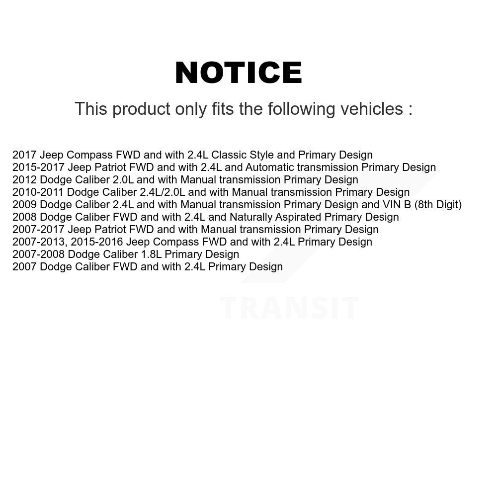 Front Right CV Axle Drive Shaft And Bearing Kit For Jeep Patriot Compass Dodge Caliber KN7-100635
