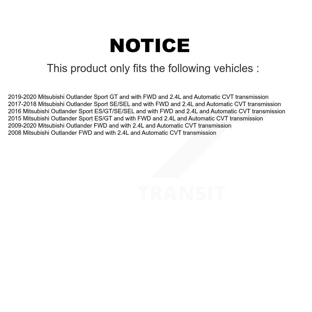 Front Right CV Axle Drive Shaft Assembly And Bearing Kit For Mitsubishi Outlander Sport KN7-100666