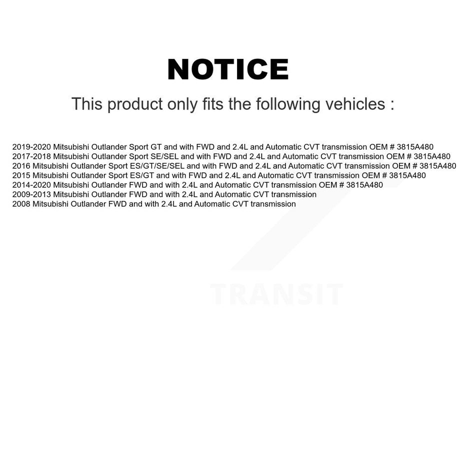 Front Right CV Axle Drive Shaft Assembly And Bearing Kit For Mitsubishi Outlander Sport KN7-100666