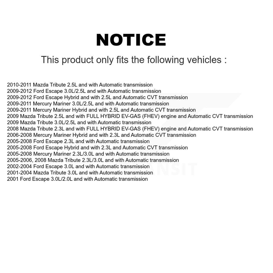 Front Right CV Axle Drive And Bearing Kit For Ford Escape Mazda Tribute Mercury Mariner KN7-100673