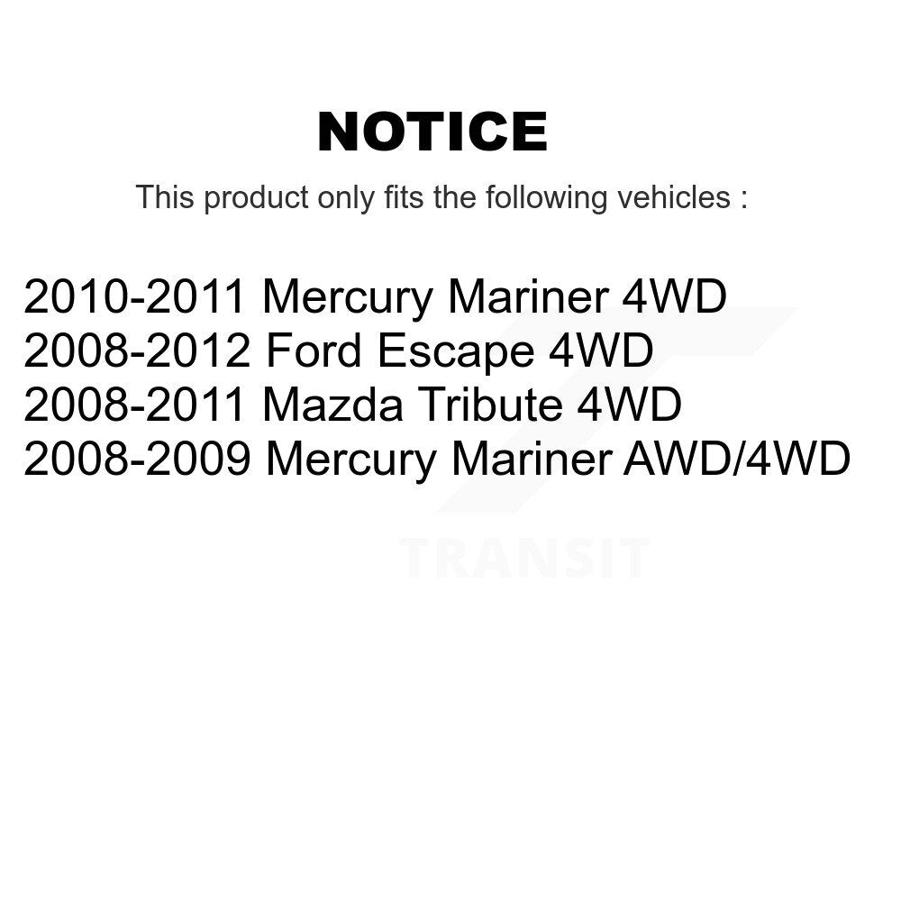 Rear Left CV Axle Drive And Bearing Kit For Ford Escape Mazda Tribute Mercury Mariner KN7-100687