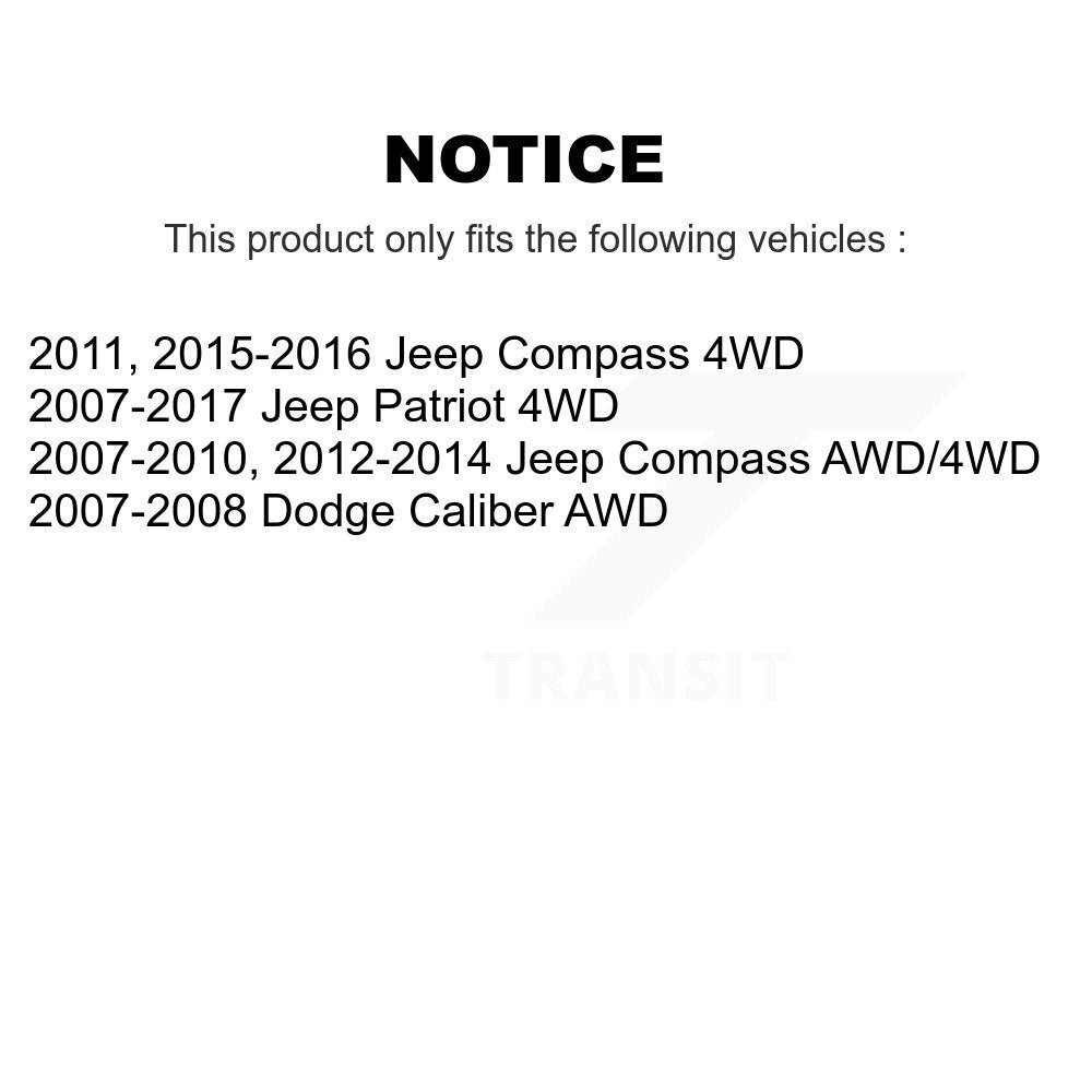 Rear Left CV Axle Drive Shaft And Hub Bearing Kit For Jeep Patriot Compass Dodge Caliber KN7-100696
