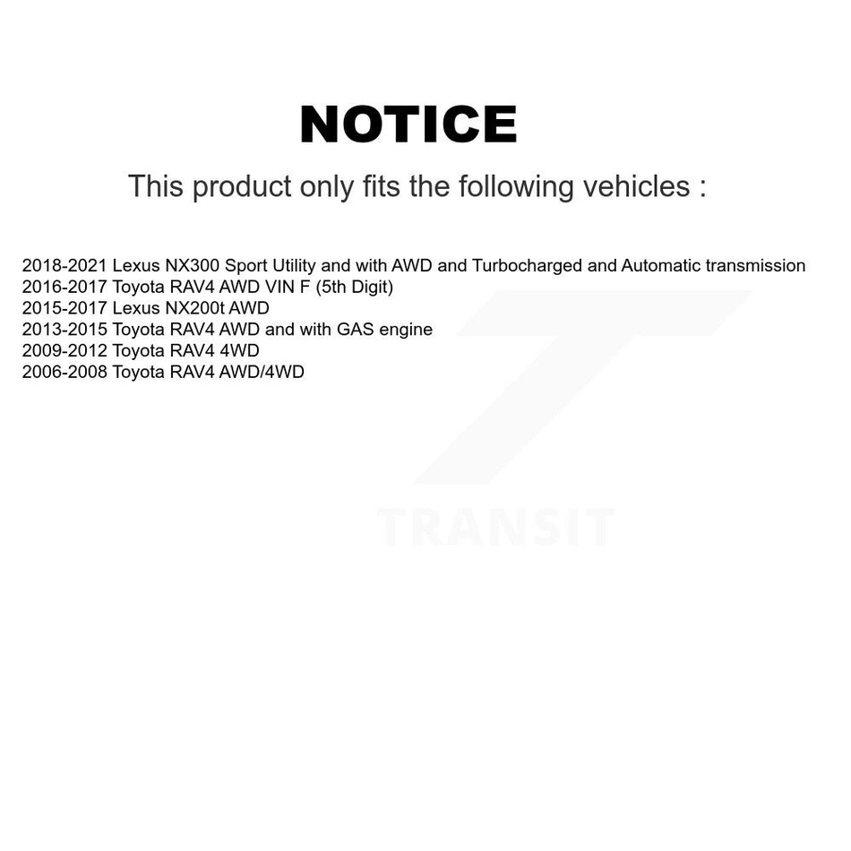 Rear Left CV Axle Drive Shaft And Hub Bearing Kit For Toyota RAV4 Lexus NX300 NX200t KN7-100701