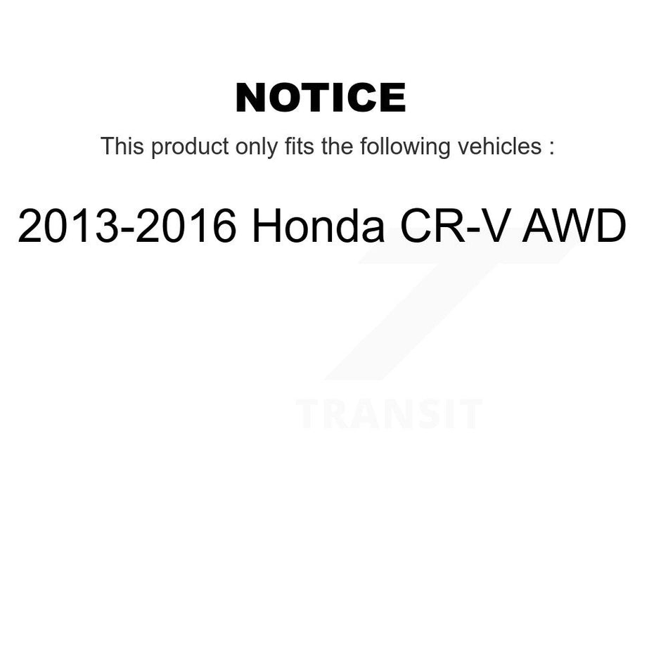 Rear CV Axle Drive Shaft And Wheel Hub Bearing Assembly Kit For 2013-2016 Honda CR-V AWD KN7-100706