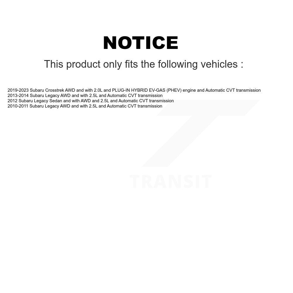 Rear Right CV Axle Drive Shaft And Hub Bearing Assembly Kit For Subaru Crosstrek Legacy KN7-100737