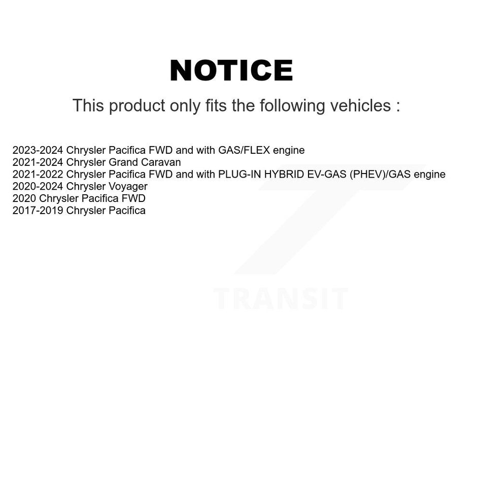 AmeriBRAKES Front Rear Ceramic Disc Brake Pads Kit For Chrysler Pacifica Voyager Grand Caravan KNF-100011