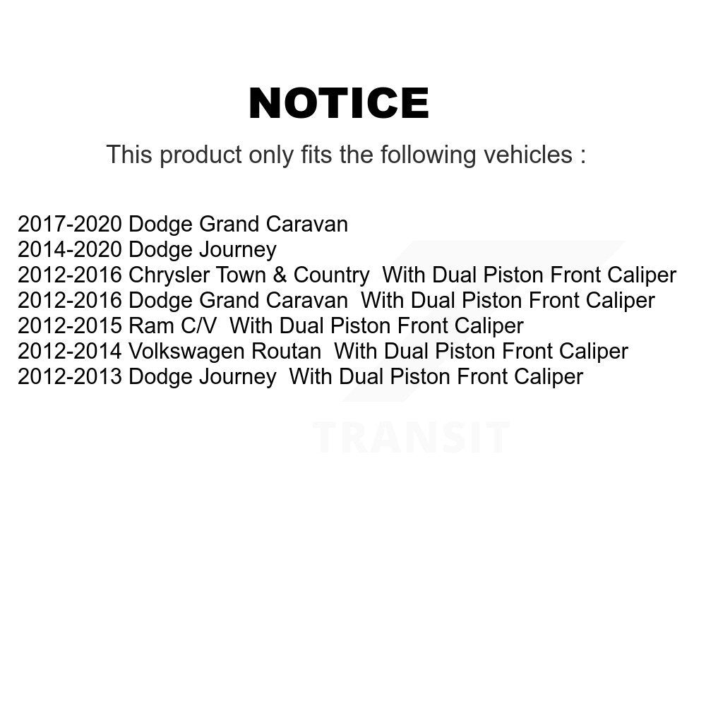 Front Rear Ceramic Disc Brake Pads Kit For Dodge Grand Caravan Journey Chrysler Town & KNF-100018
