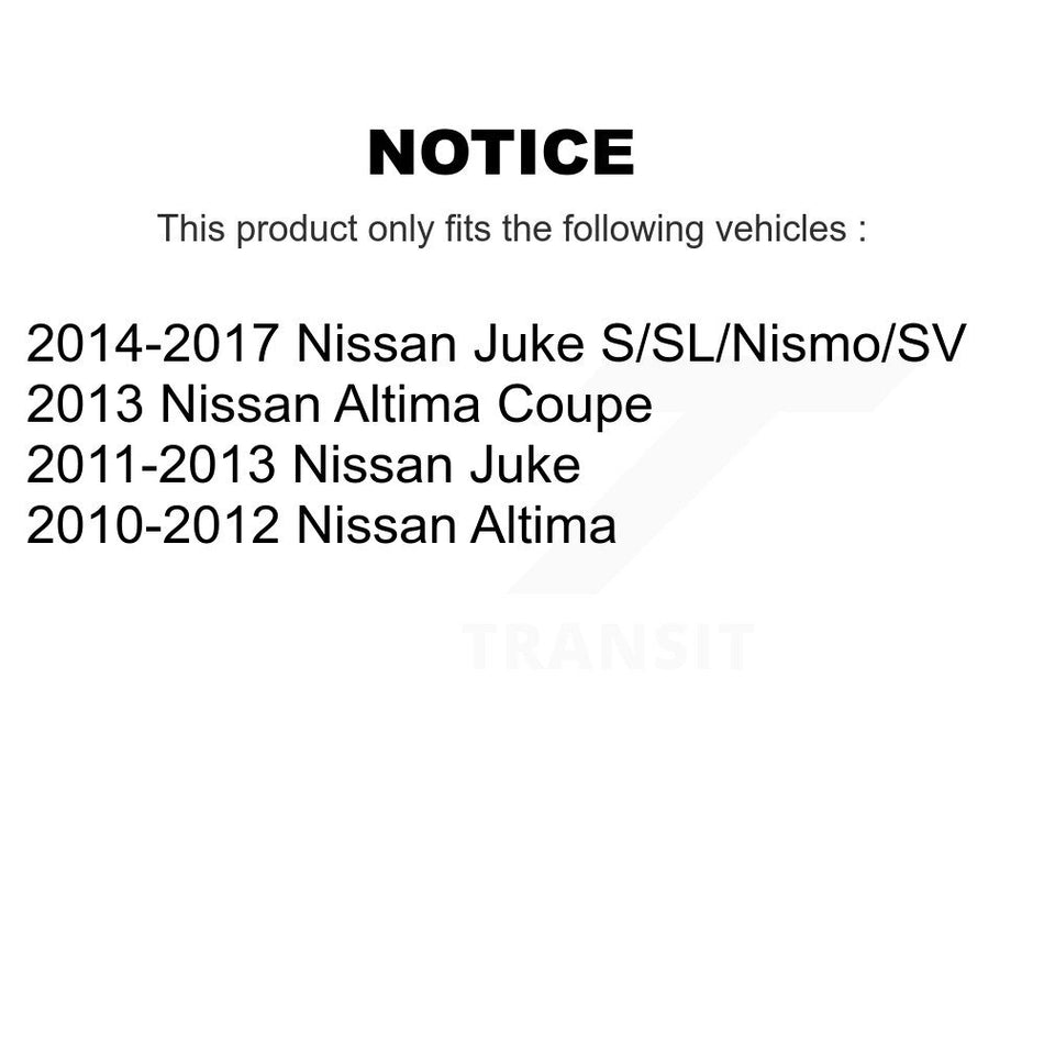 AmeriBRAKES Front Rear Ceramic Disc Brake Pads Kit For Nissan Altima Juke KNF-100034