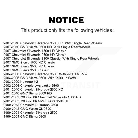Front Semi-Metallic Rear Ceramic Disc Brake Pads Kit For Chevrolet GMC Sierra 2500 HD H2 KNF-100063