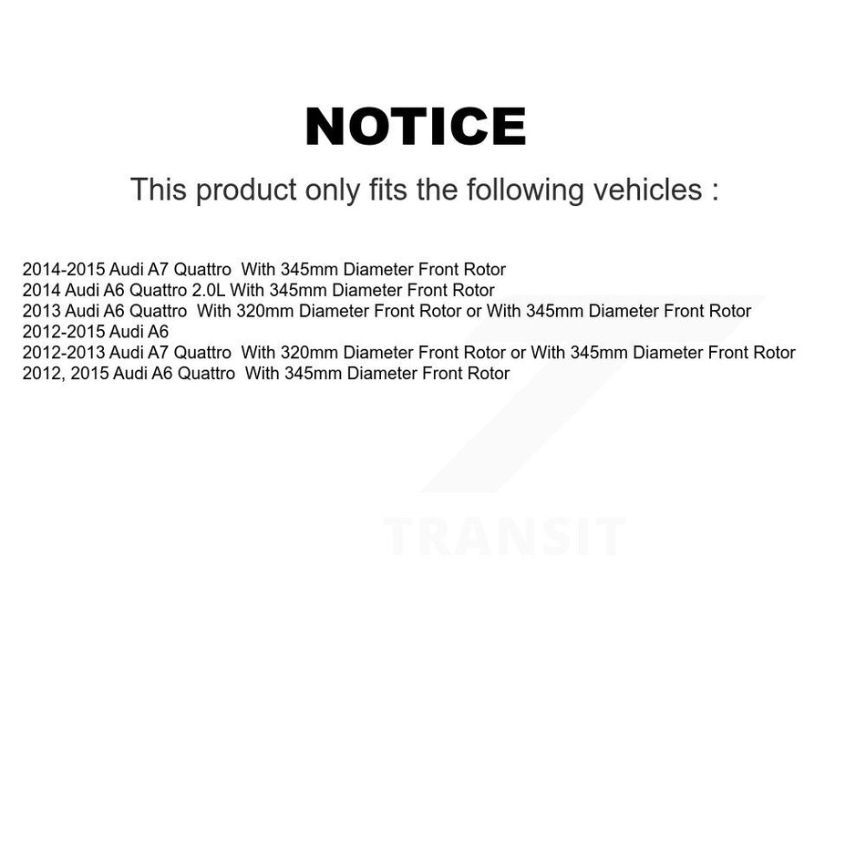 AmeriBRAKES Front Rear Semi-Metallic Disc Brake Pads Kit For Audi A6 Quattro A7 KNF-100140