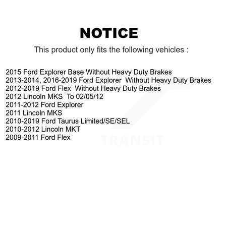 Front Rear Ceramic Disc Brake Pads Kit For Ford Explorer Flex Taurus Lincoln MKT MKS KNF-100143