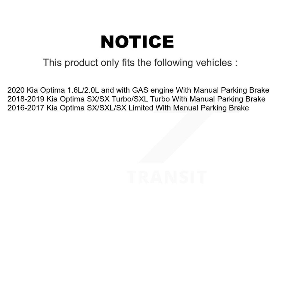 AmeriBRAKES Front Rear Ceramic Disc Brake Pads Kit For Kia Optima With Manual Parking KNF-100193