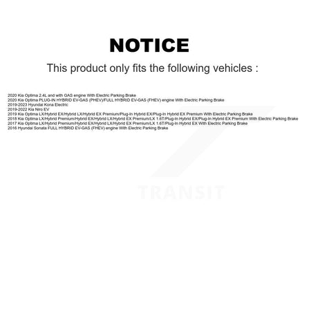 Front Rear Ceramic Disc Brake Pads Kit For Hyundai Kona Electric Kia Sonata Optima Niro KNF-100196