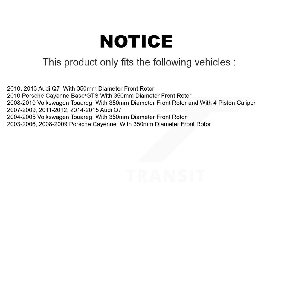 AmeriBRAKES Front Rear Semi-Metallic Disc Brake Pads Kit For Audi Q7 Porsche Cayenne Volkswagen Touareg KNF-100228