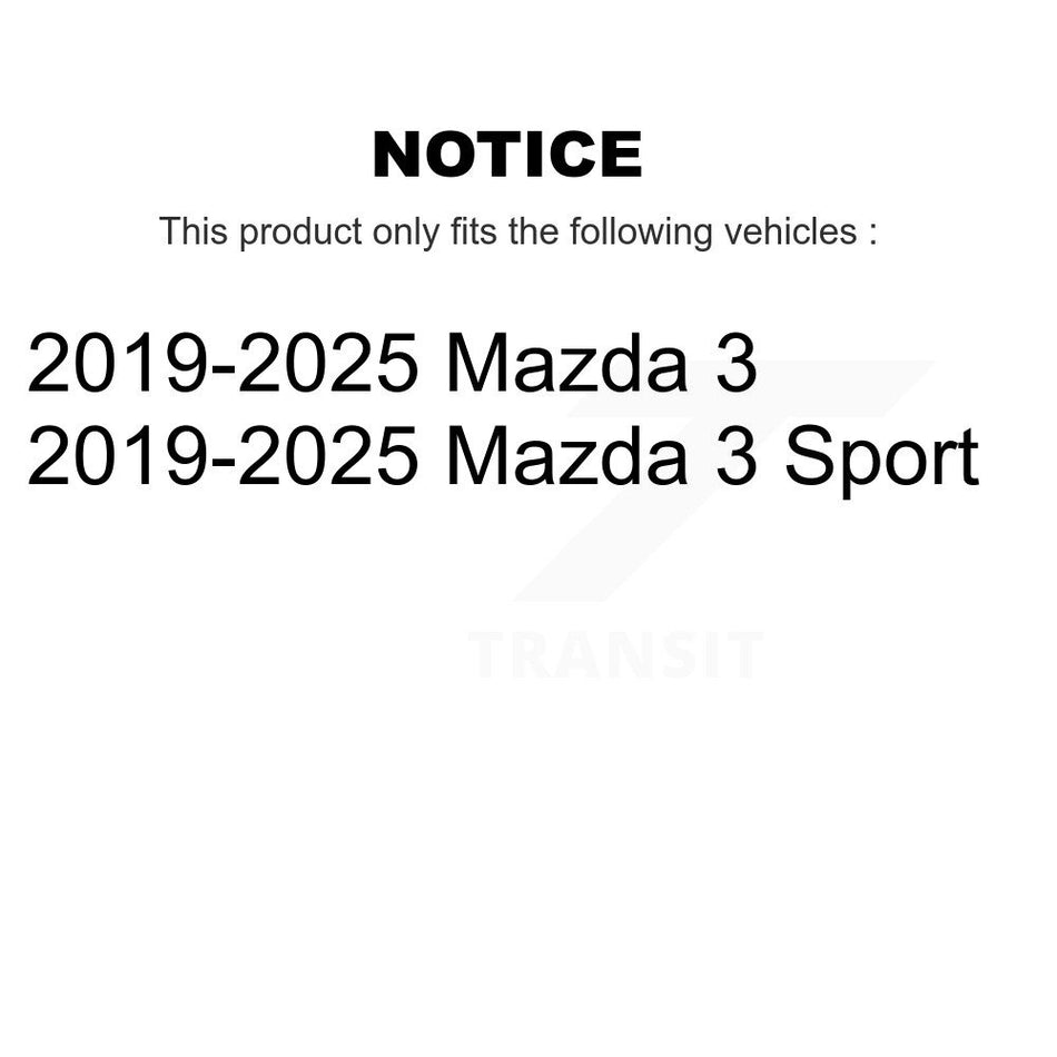 AmeriBRAKES Front Rear Ceramic Disc Brake Pads Kit For Mazda 3 Sport KNF-100230