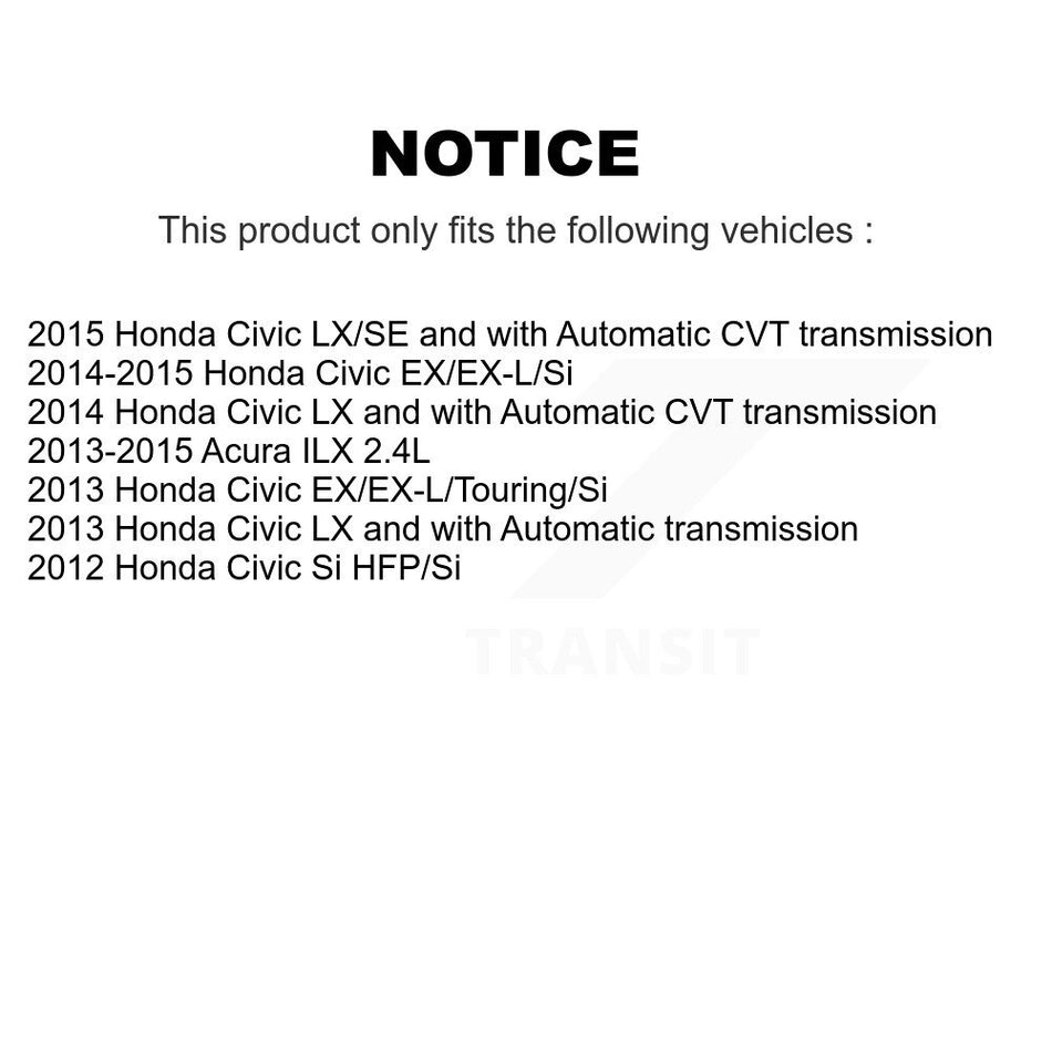 AmeriBRAKES Front Rear Ceramic Disc Brake Pads Kit For Honda Civic Acura ILX KNF-100295