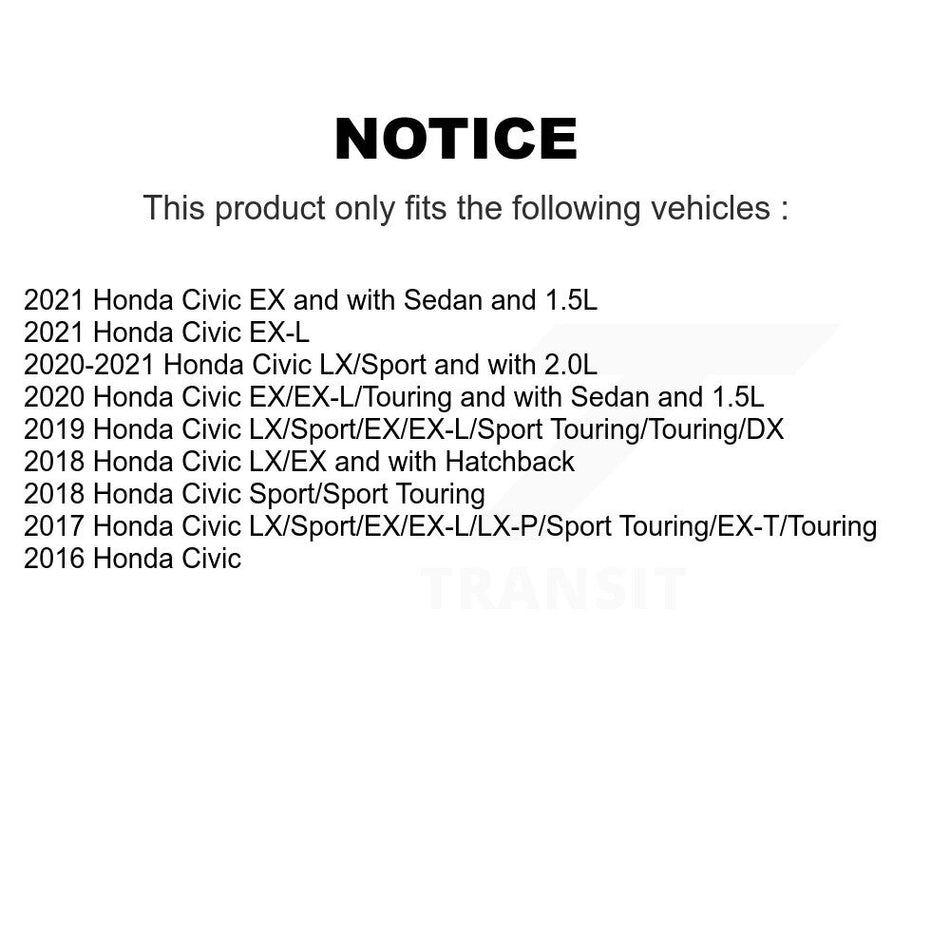 Front Rear Ceramic Disc Brake Pads Kit For Honda Civic KNF-100304