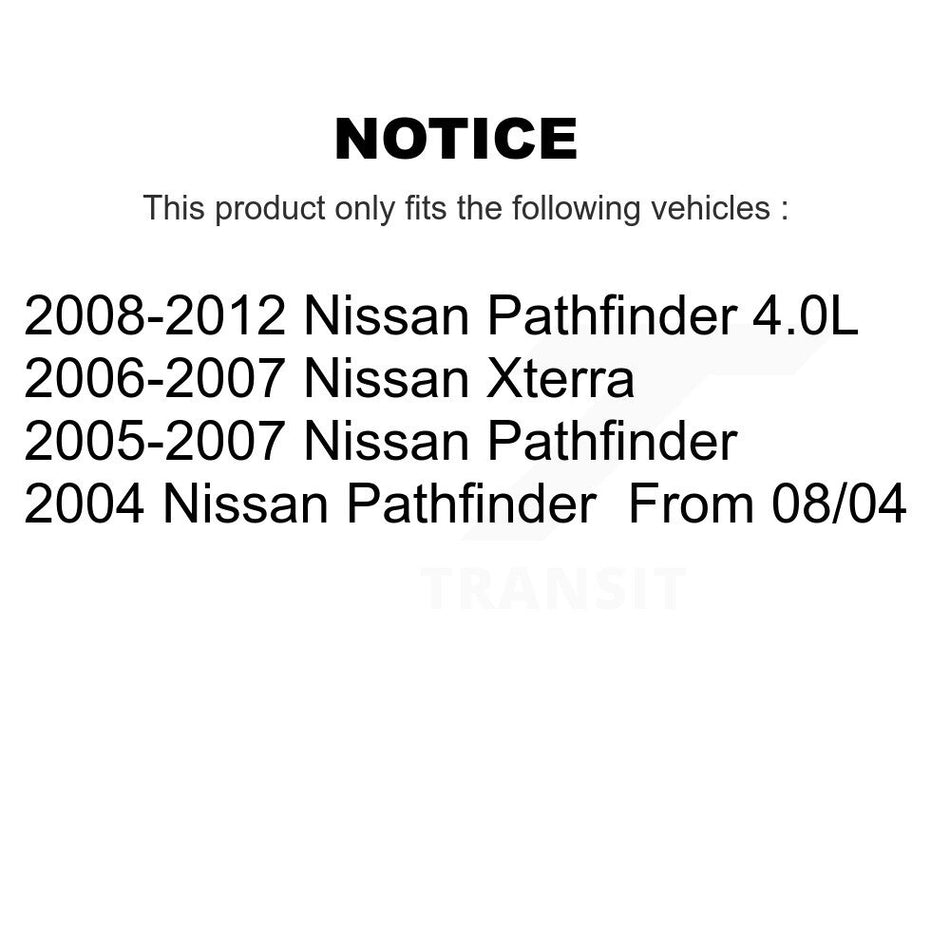 AmeriBRAKES Front Rear Ceramic Disc Brake Pads Kit For Nissan Pathfinder Xterra KNF-100435