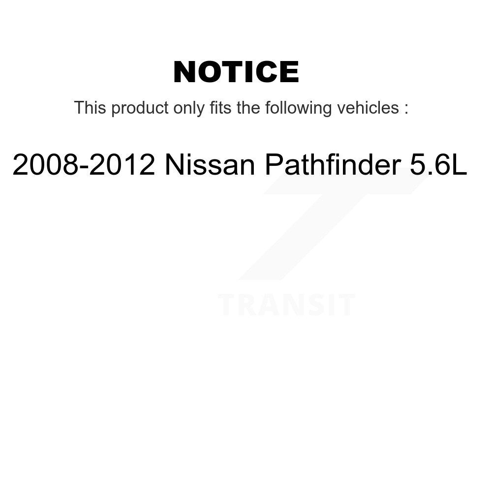 Front Semi-Metallic Rear Ceramic Disc Brake Pads Kit For 2008-2012 Nissan Pathfinder 5.6L KNF-100437