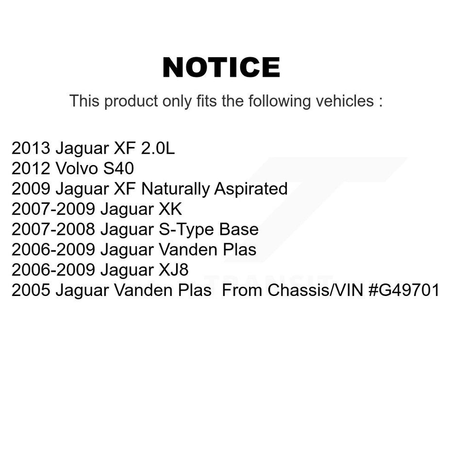 AmeriBRAKES Front Rear Semi-Metallic Disc Brake Pads Kit For Jaguar XF XK XJ8 Vanden Plas S-Type Volvo S40 KNF-100444