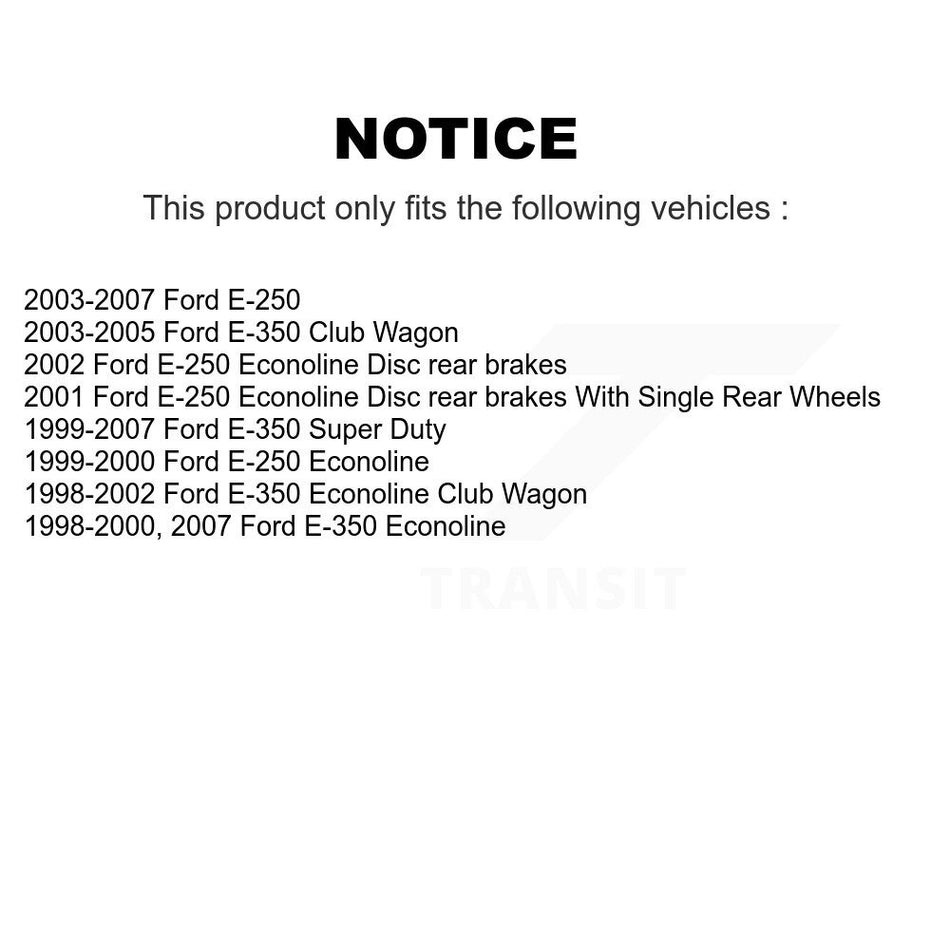 AmeriBRAKES Front Rear Semi-Metallic Disc Brake Pads Kit For Ford E-350 Super Duty E-250 Econoline Club Wagon KNF-100457