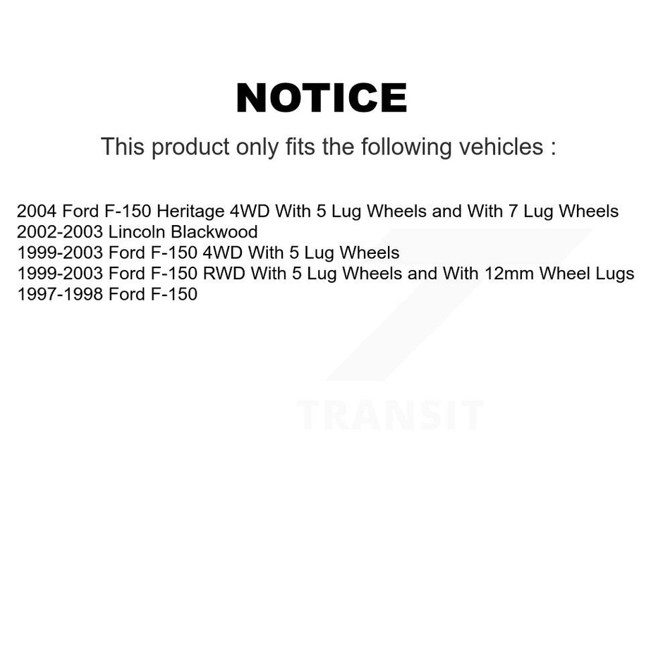Front Ceramic Rear Semi-Metallic Disc Brake Pads Kit For Ford F-150 Heritage Lincoln KNF-100474