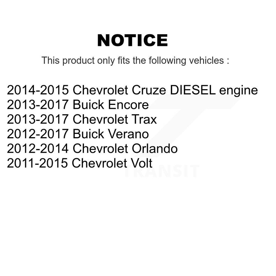 AmeriBRAKES Front Rear Ceramic Disc Brake Pads Kit For Chevrolet Buick Cruze Encore Trax Verano Volt Orlando KNF-100493