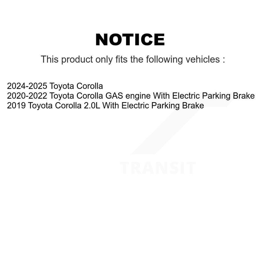 AmeriBRAKES Front Rear Ceramic Disc Brake Pads Kit For Toyota Corolla With Electric Parking KNF-100510